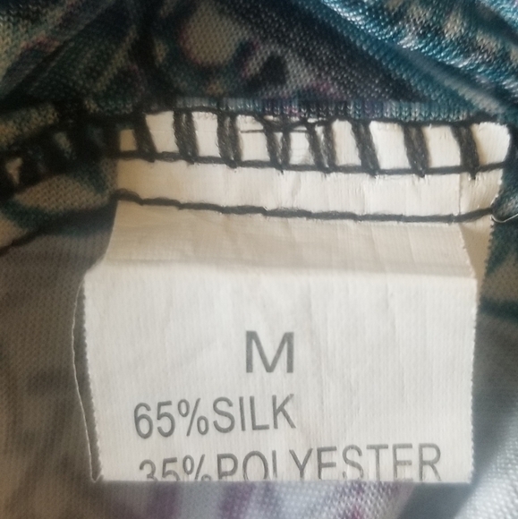 Ace Fashion Bohemian Hippie Blouse Tank Top. Size Medium. 65% Silk 35% Polyester - Picture 6 of 6